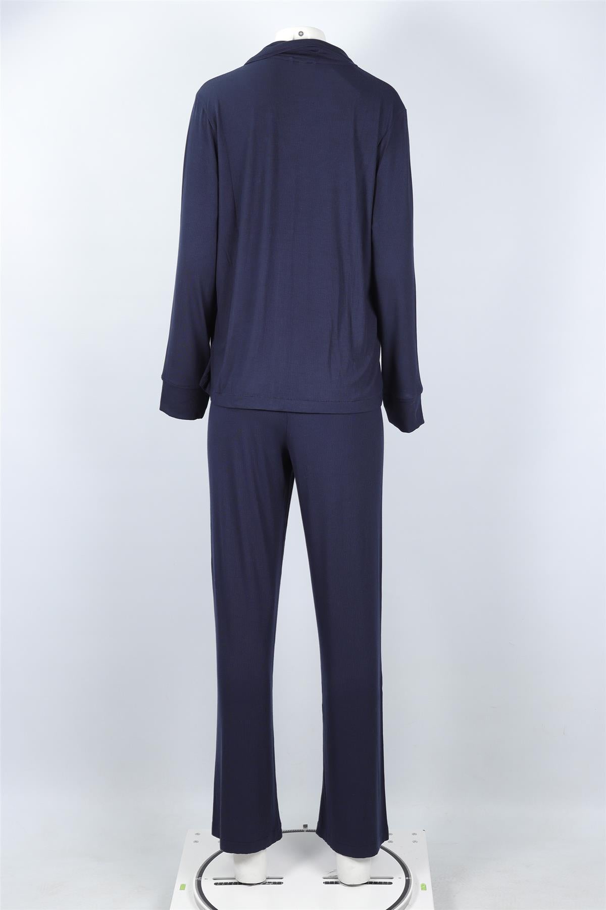 SKIMS NAVY KNIT PYJAMA SETS MEDIUM