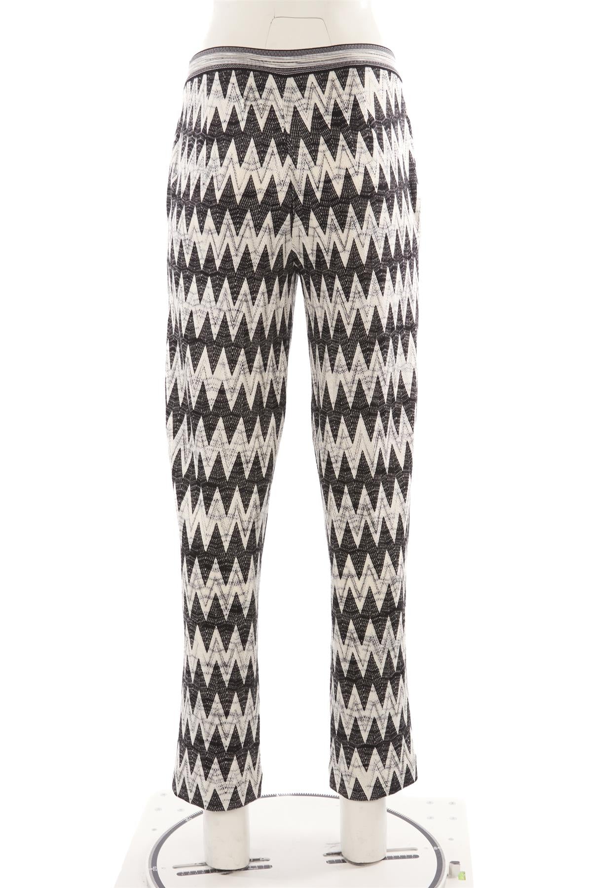 MISSONI BLACK KNIT STRAIGHT LEG PANTS IT 44 UK 12