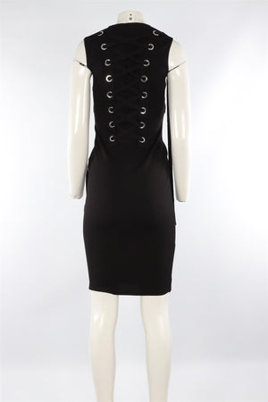 GIVENCHY BLACK KNIT DRESS XSMALL