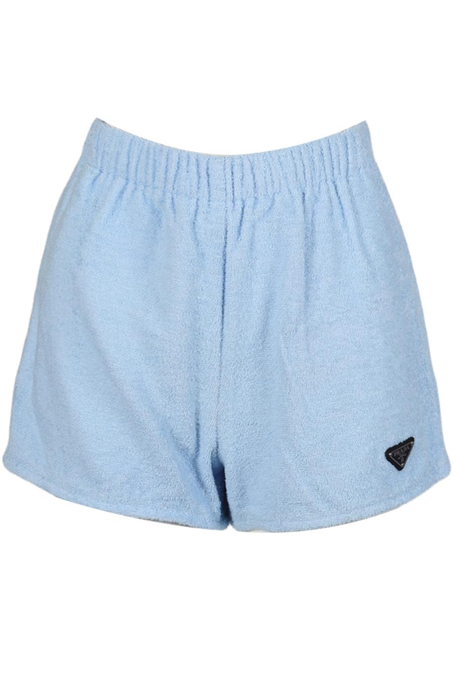 PRADA LOGO DETAILED TERRY CLOTH SHORTS IT 38 UK 6
