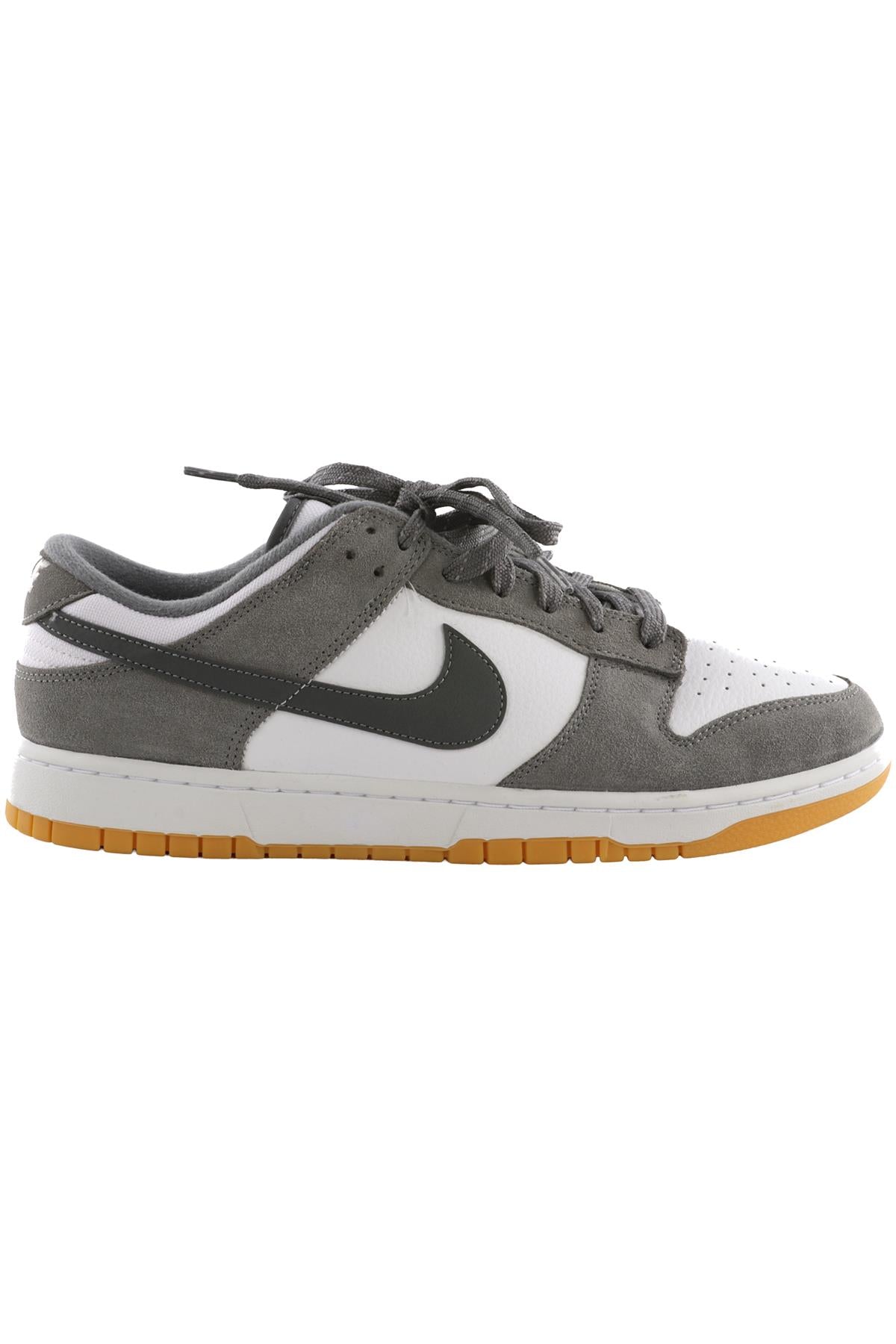 NIKE GREY MEN'S DUNK REFLECTIVE GREY LEATHER SNEAKERS EU 47.5 UK 12 US 13
