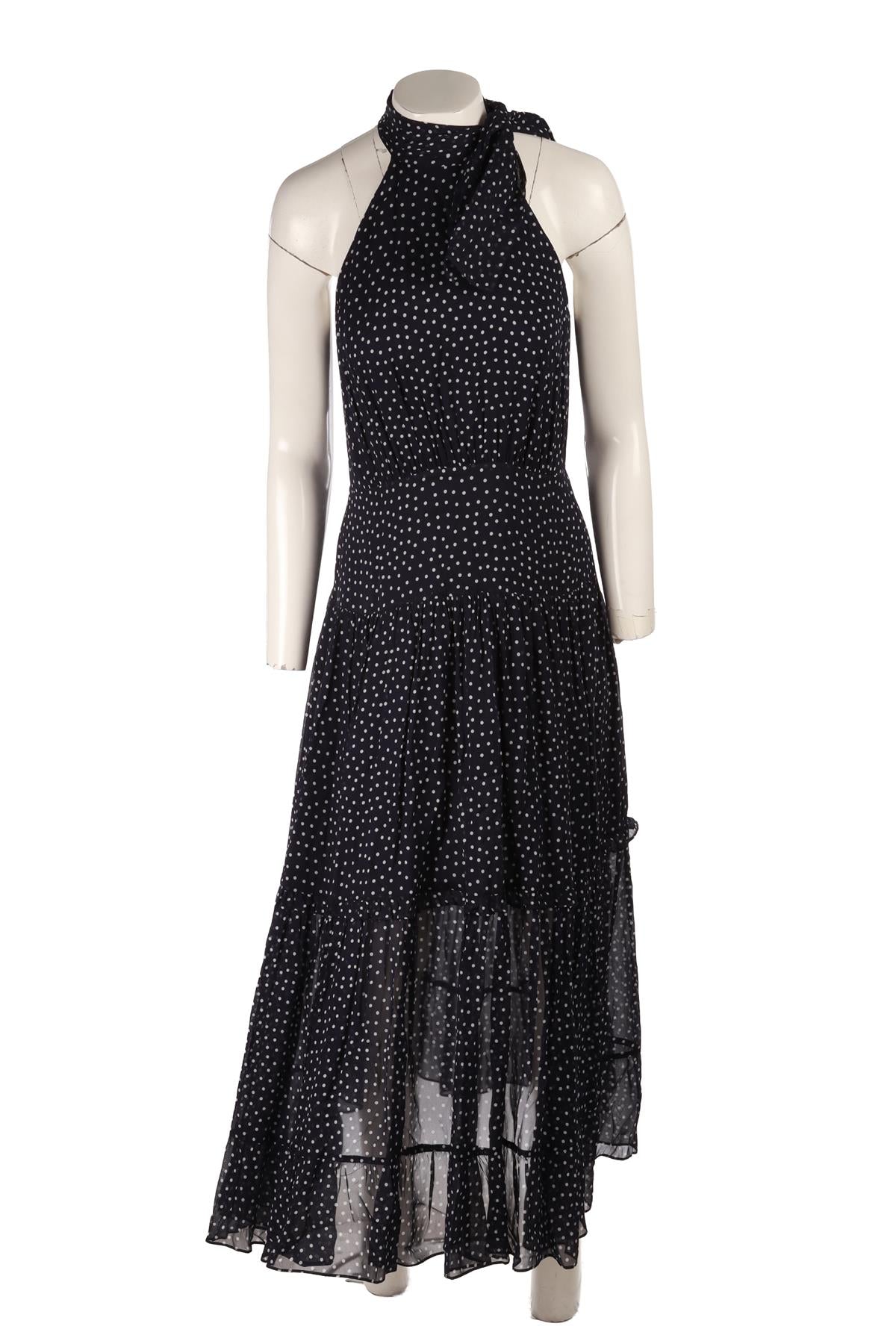 NAVY CREPE MAXI DRESS