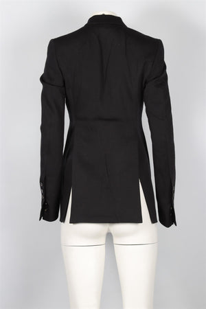 RICK OWENS BLACK WOOL BLAZER IT 40 UK 8