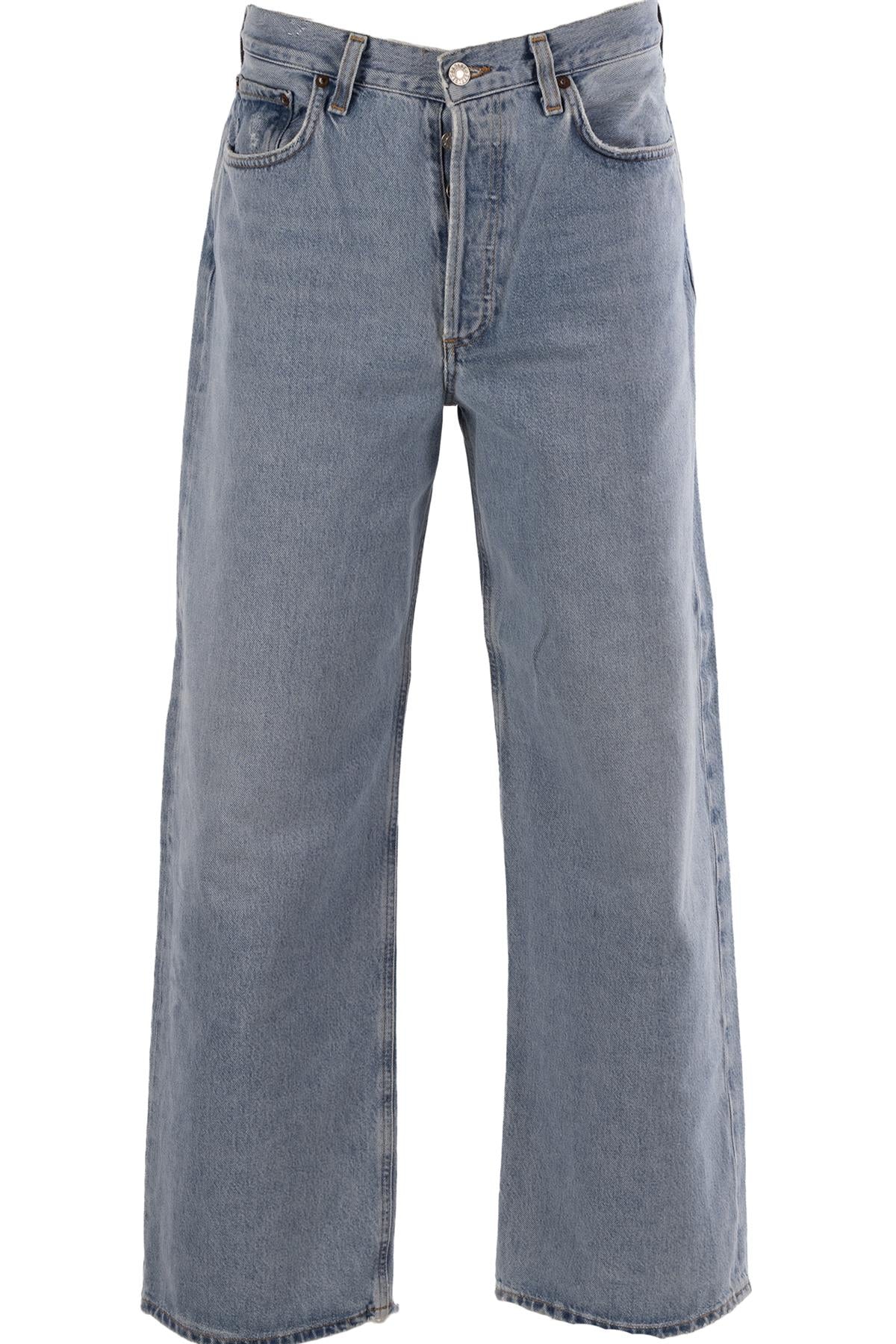 AGOLDE BLUE HIGH RISE WIDE LEG JEANS W28 UK 10