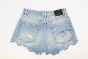 R13 HIGH RISE DENIM SHORTS W27 UK 8-10