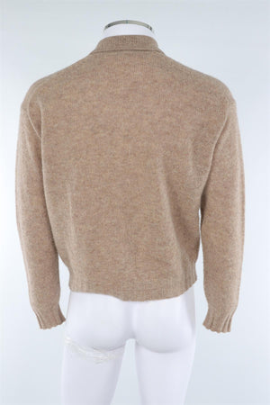 AURALEE BEIGE MEN'S WOOL CARDIGAN 3 UK/US 38