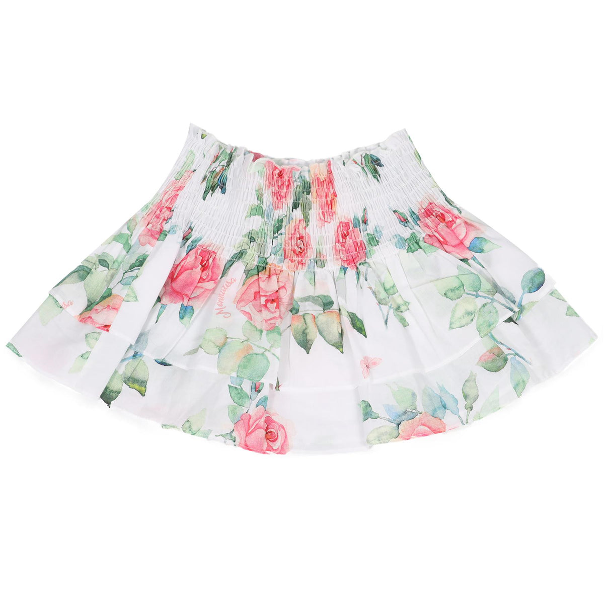 MONNALISA WHITE KIDS GIRLS COTTON SKIRT 8 YEARS