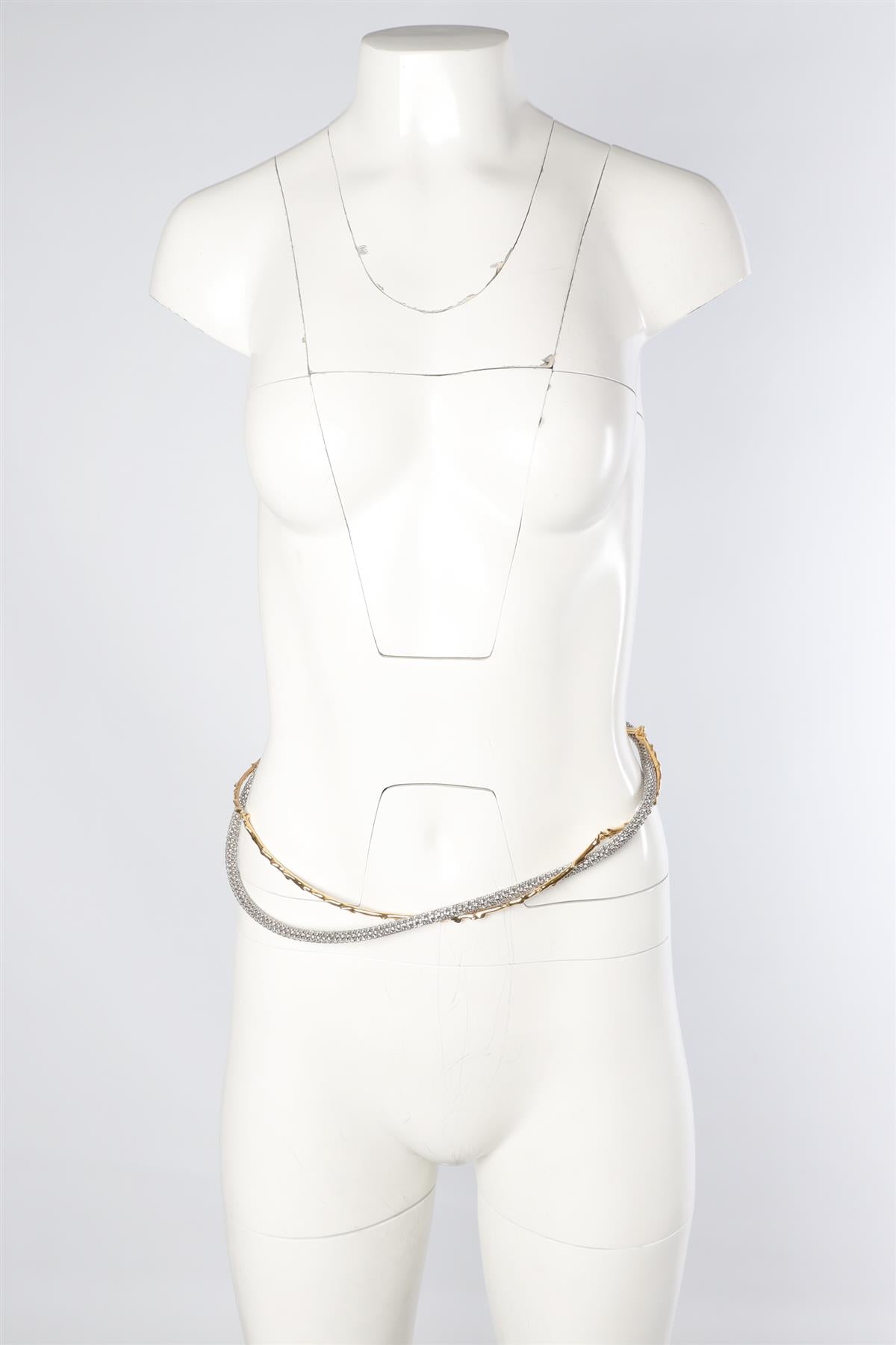 CHLOÉ GOLD DARIA CRYSTAL WAIST BELT