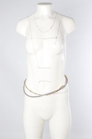 CHLOÉ GOLD DARIA CRYSTAL WAIST BELT