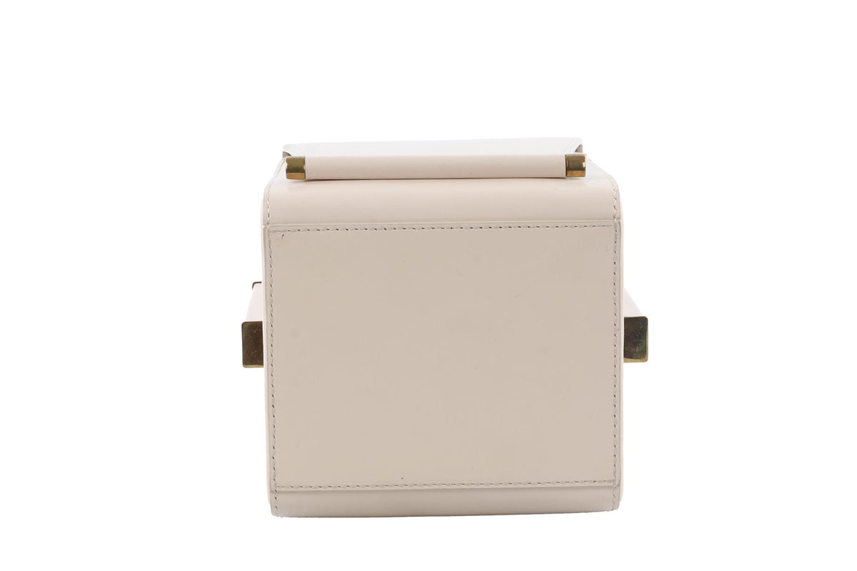 ROKSANDA IVORY BOX LEATHER CLUTCH