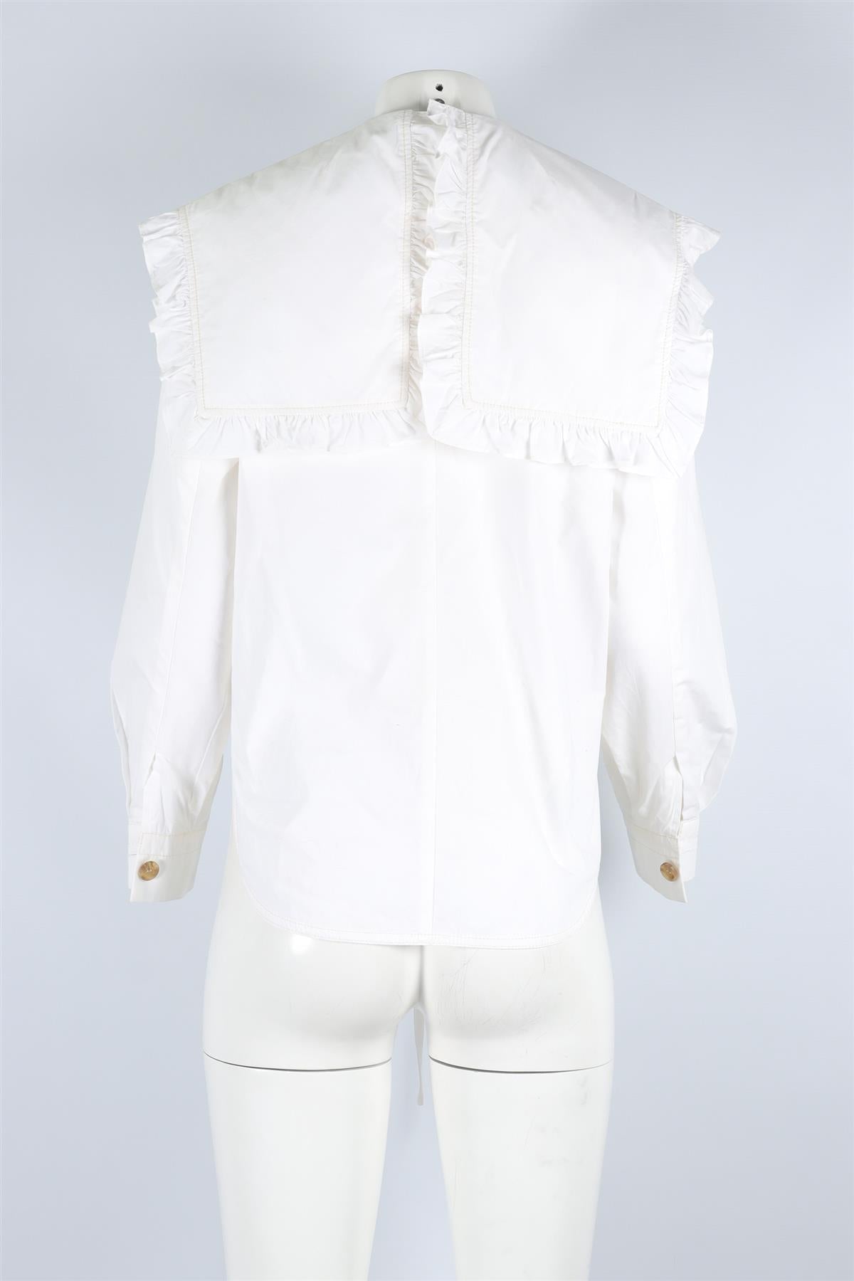 REJINA PYO WHITE COTTON SHIRT SMALL