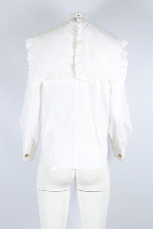 REJINA PYO WHITE COTTON SHIRT SMALL