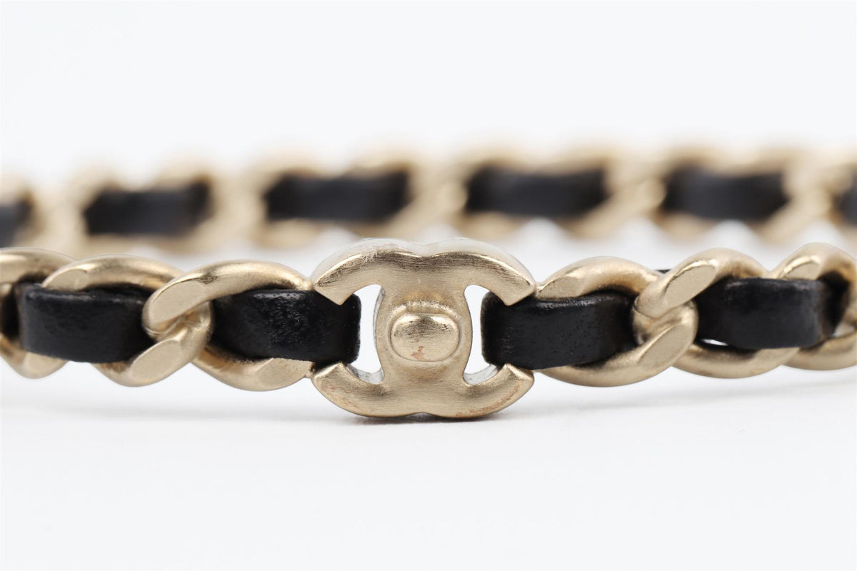CHANEL BLACK 2012 CC CHAIN BRACELET