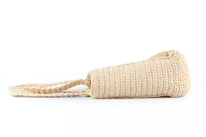 PRADA BEIGE SMALL RAFFIA TOTE BAG