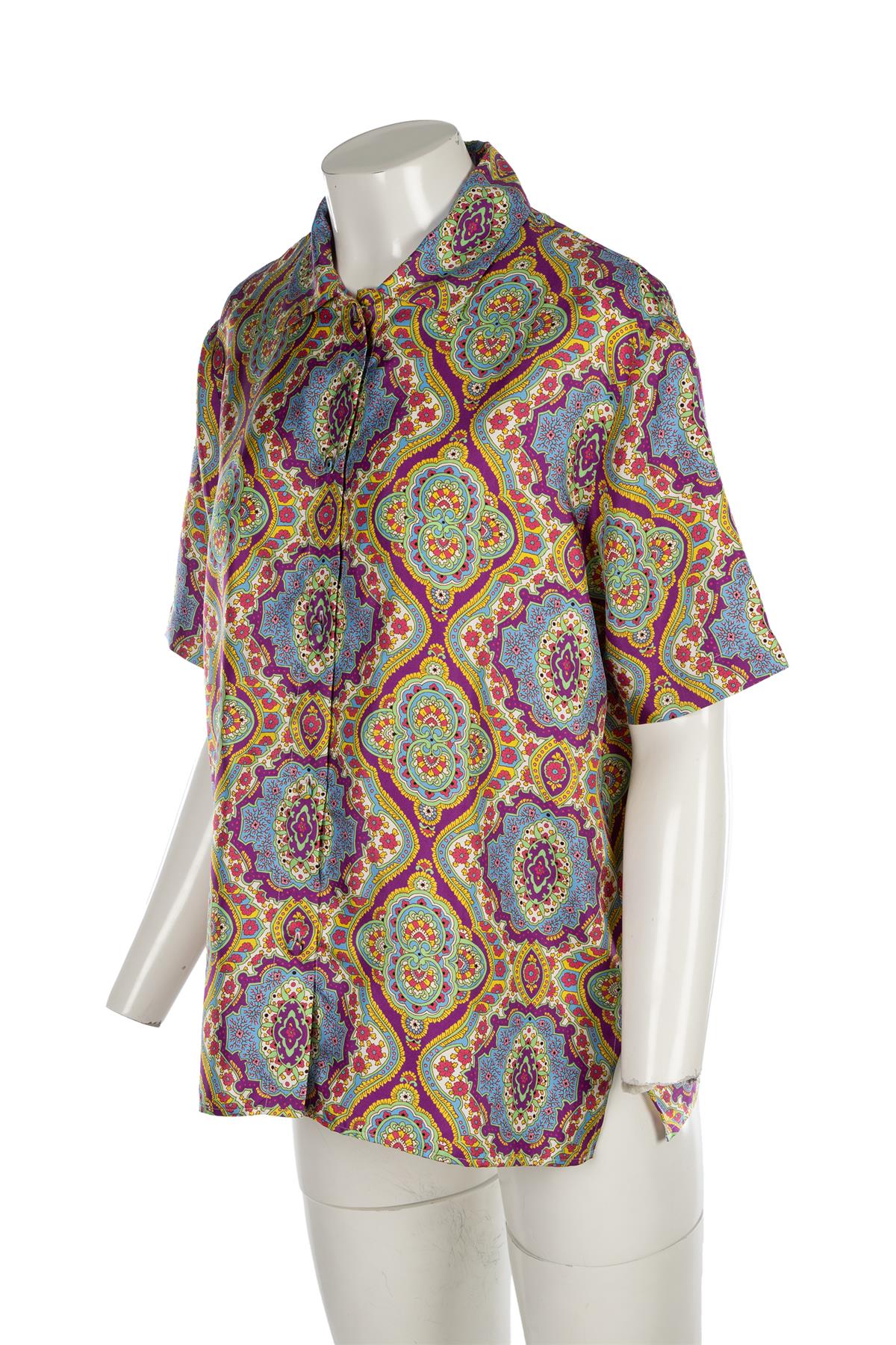 ETRO MULTI SILK SHIRT IT 40 UK 8