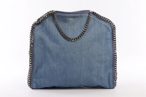STELLA MCCARTNEY BLUE FALABELLA DENIM SHOULDER BAG