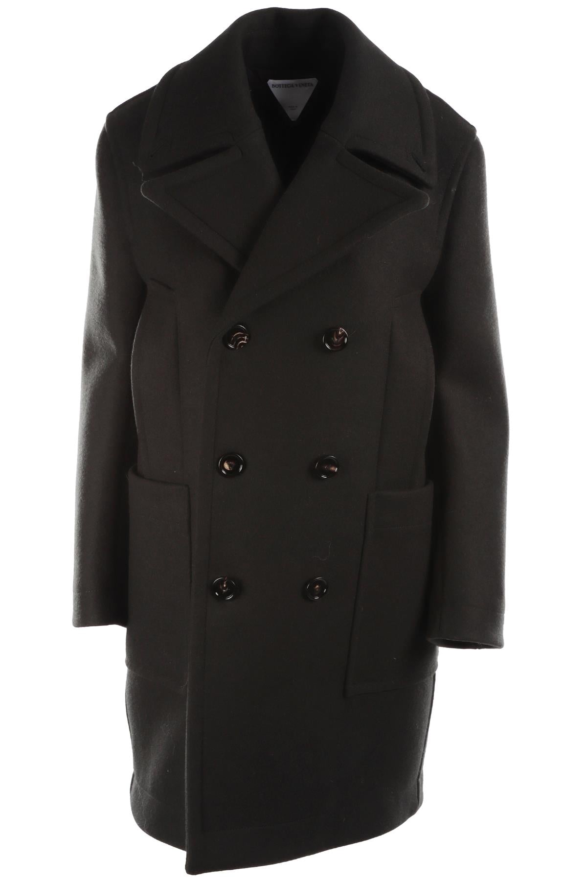 BOTTEGA VENETA GREEN WOOL COAT IT 34 UK 2