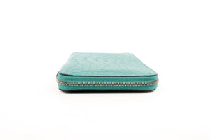 HERMÈS TURQUOISE 2017 AZAP CLASSIC MATTE ALLIGATOR MISSISSIPPIENSIS WALLET