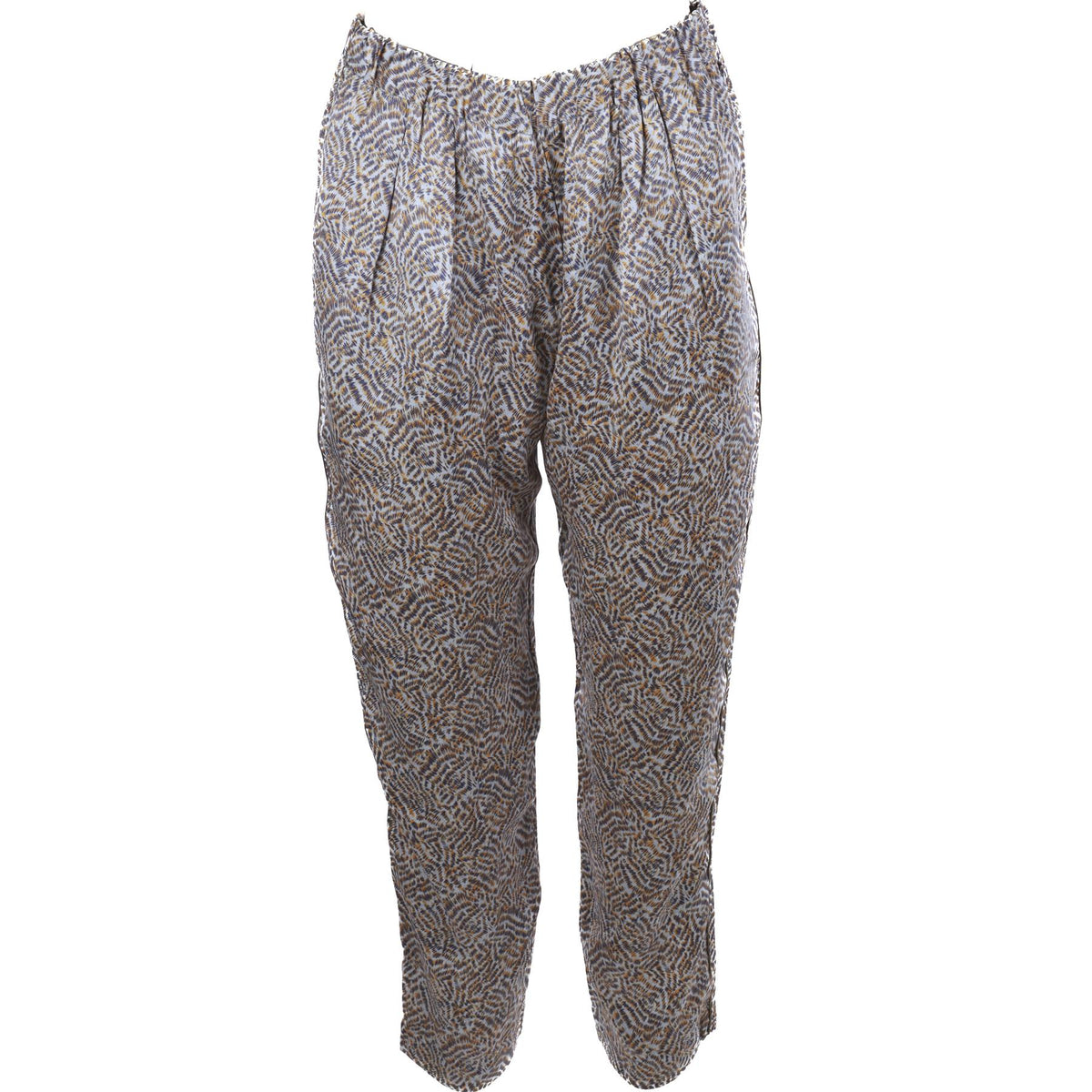 FORTE FORTE MULTI SILK STRAIGHT LEG PANTS 1 FR 36