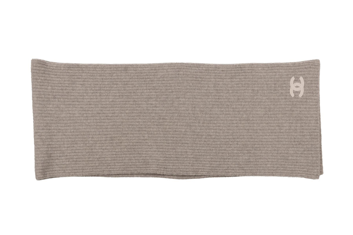 CHANEL GREY 2025 CASHMERE SCARF