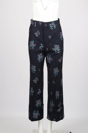 GUCCI COTTON AND WOOL BLEND FLARED PANTS IT 42 UK 10