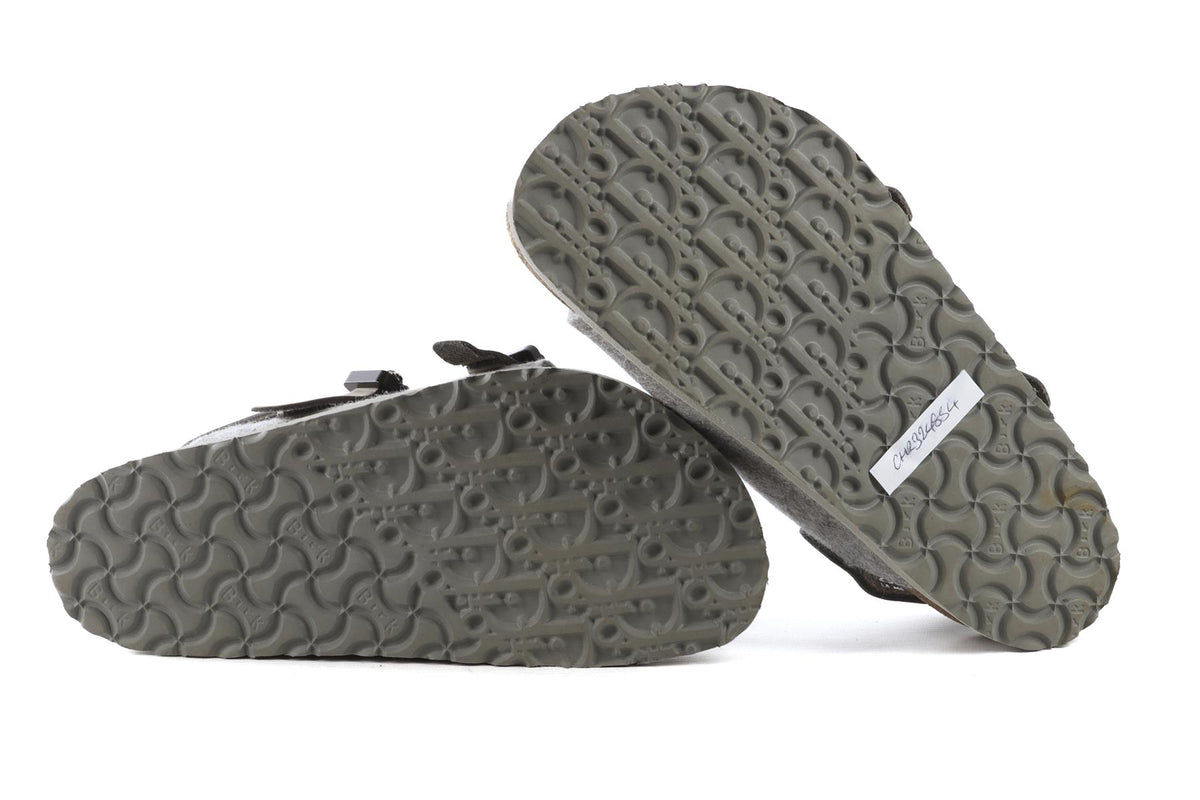 CHRISTIAN DIOR + BIRKENSTOCK GREY MILANO FELT SANDALS EU 39 UK 6 US 9