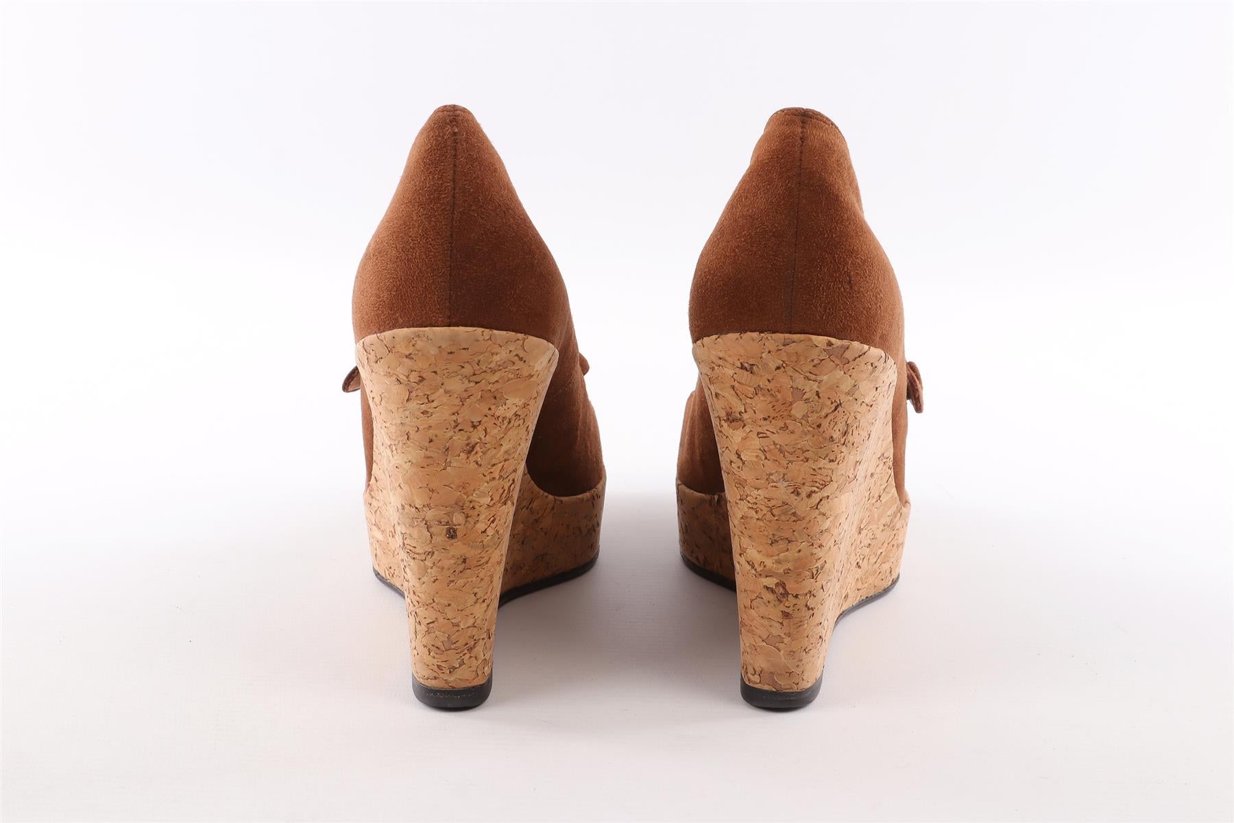CHRISTIAN LOUBOUTIN BROWN SUEDE WEDGES EU 40 UK 7 US 10