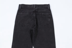 AGOLDE BLACK HIGH RISE STRAIGHT LEG JEANS W24 UK 6