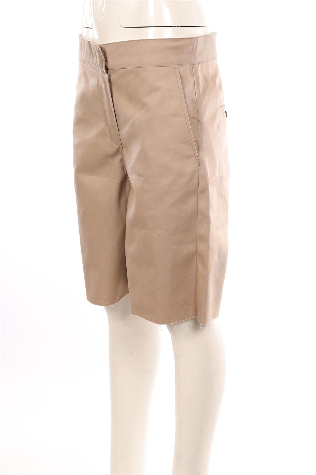PALM ANGELS BEIGE COTTON SHORTS MEDIUM