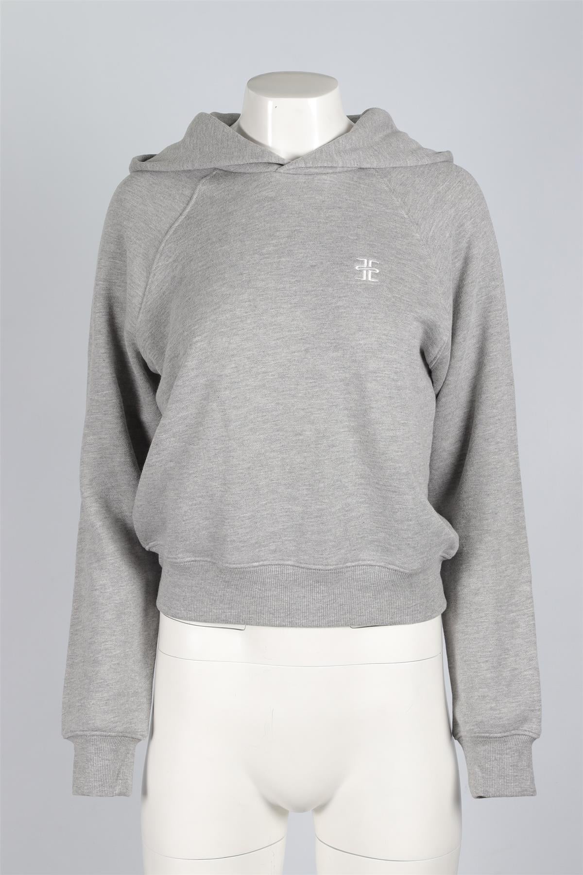 ETERNE GREY COTTON HOODIE MEDIUM