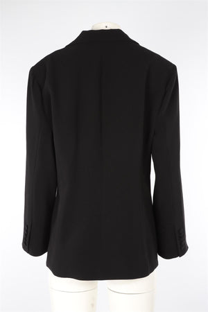 CINQ À SEPT BLACK WOVEN BLAZER UK 12