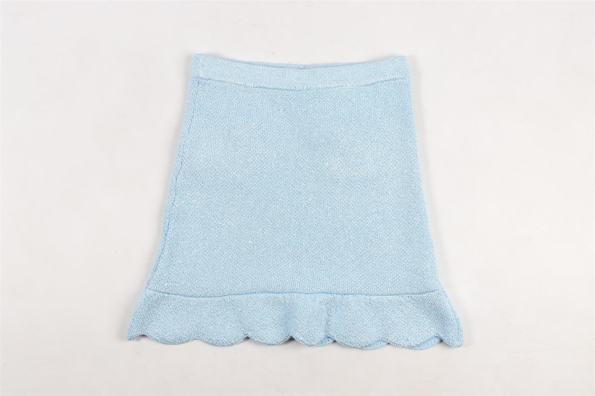 SELF-PORTRAIT BLUE KIDS GIRLS KNIT SKIRT 10-12 YEARS