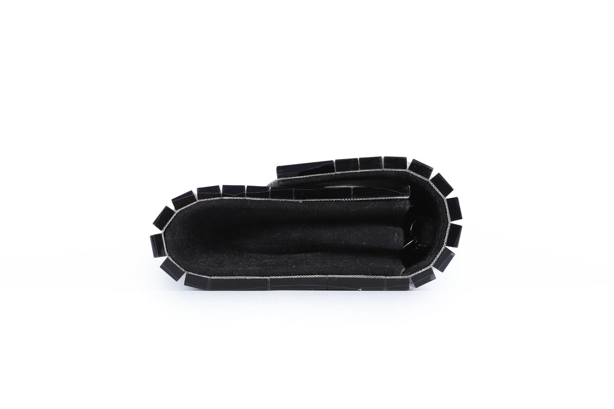 JIMMY CHOO BLUE SWEETIE ACRYLIC CLUTCH