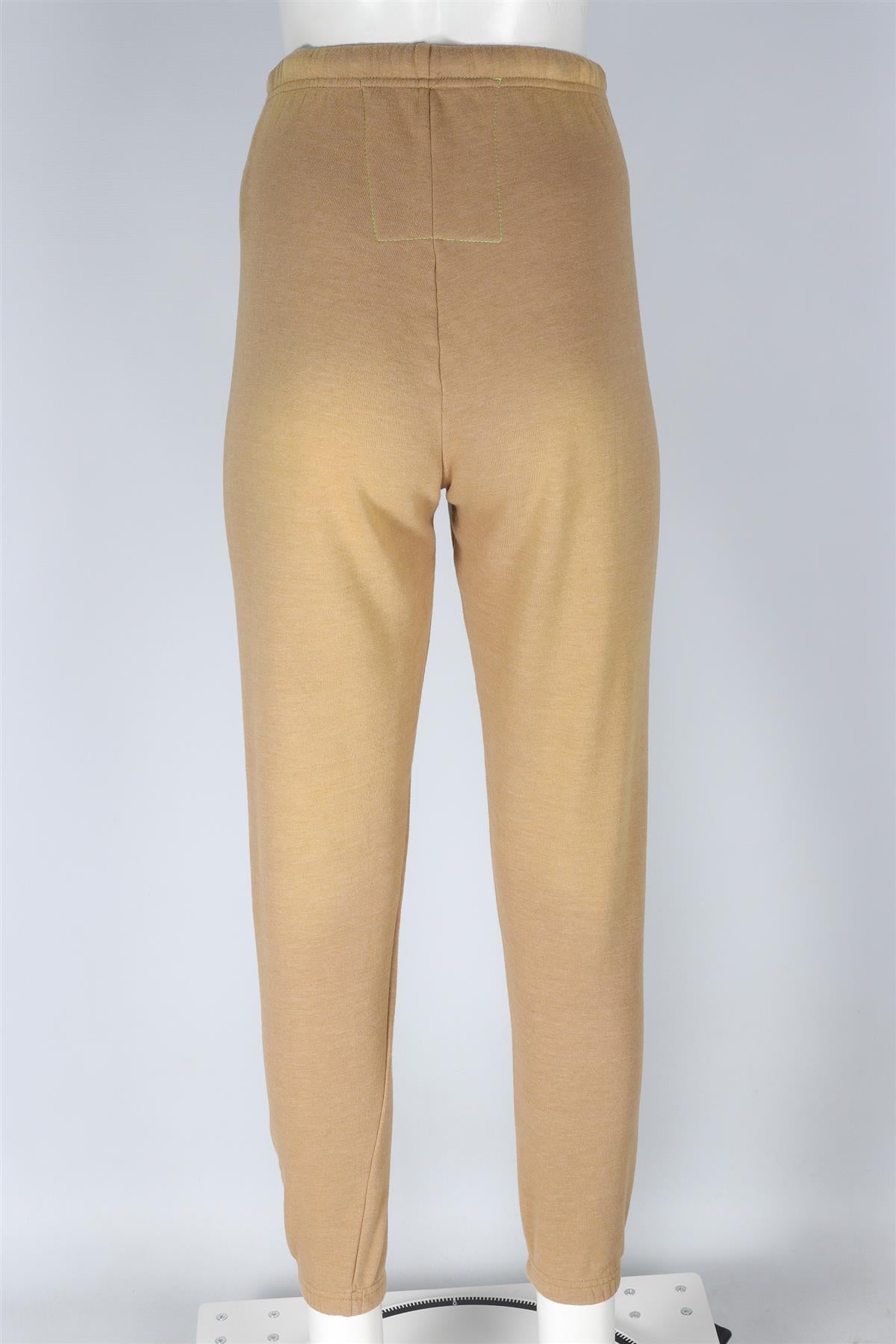 AVIATOR NATION TAN COTTON TRACK PANTS XSMALL