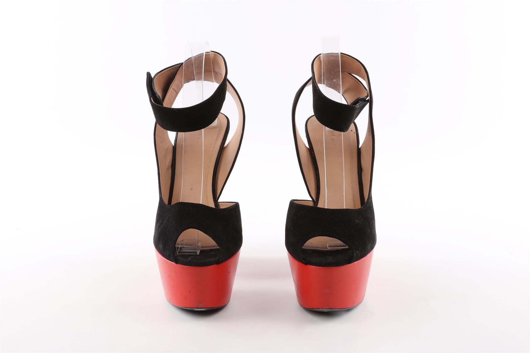 CELINE BLACK SUEDE PLATFORM SANDALS EU 40 UK 7 US 10
