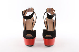 CELINE BLACK SUEDE PLATFORM SANDALS EU 40 UK 7 US 10