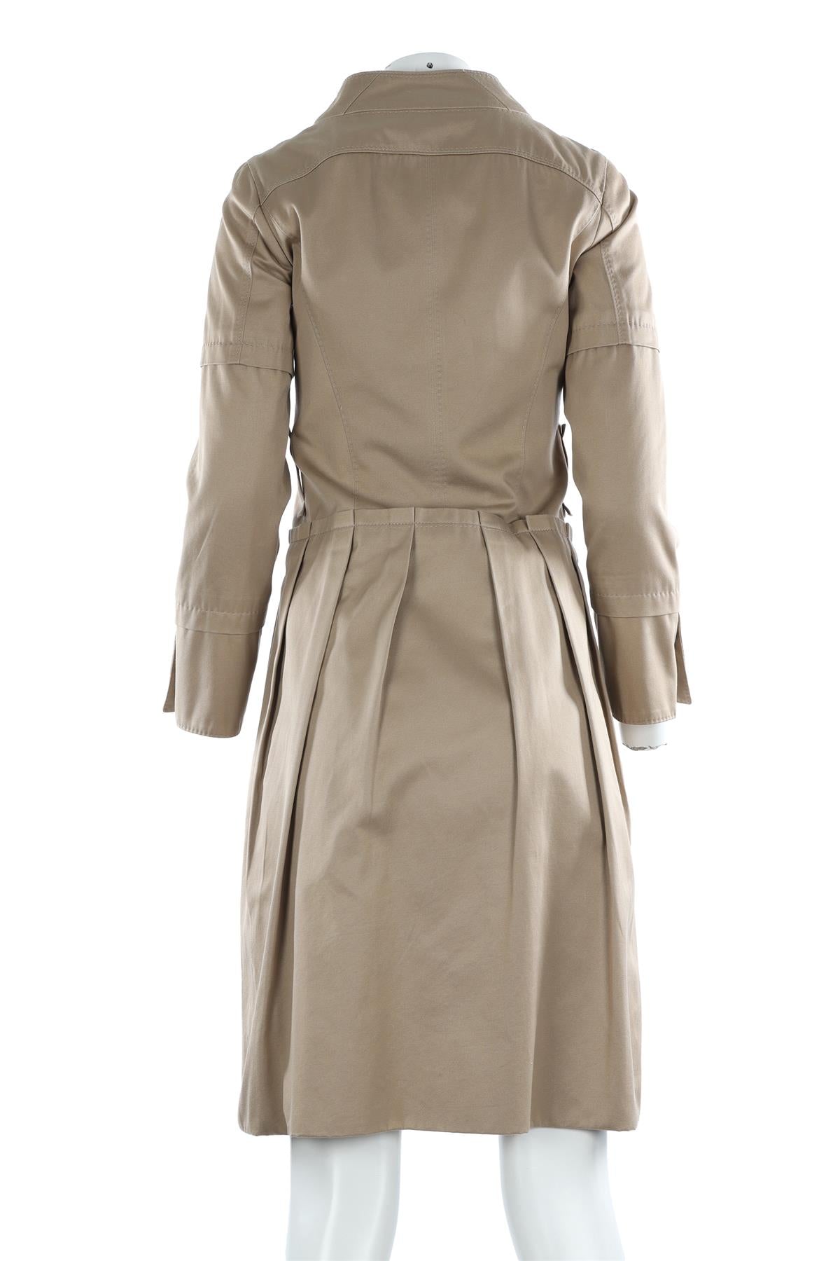 LOUIS VUITTON BEIGE 2007 COTTON COAT FR 36 UK 8