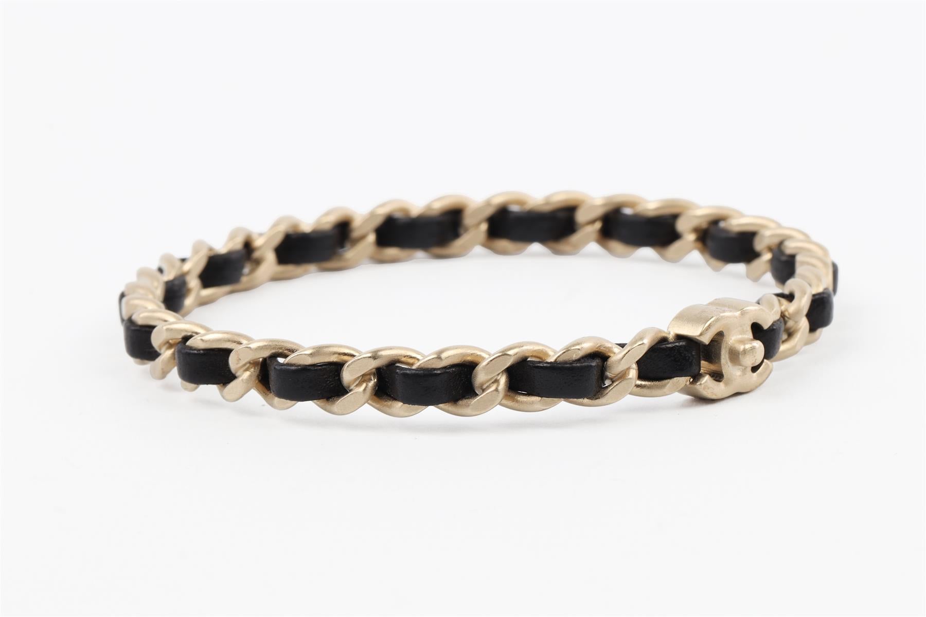 CHANEL BLACK 2012 CC CHAIN BRACELET