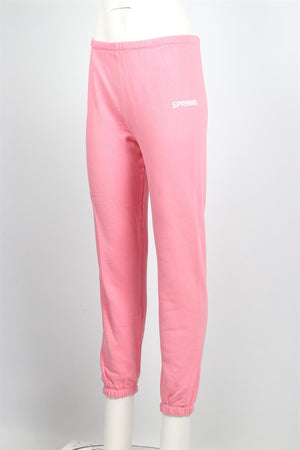 SPRWMN PINK COTTON TRACK PANTS XSMALL