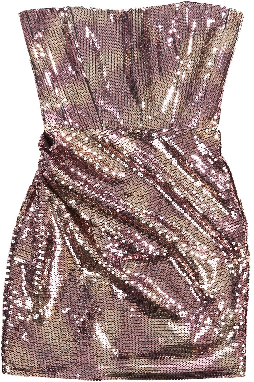 NEW ARRIVALS GOLD SEQUIN MINI DRESS FR 36 UK 8