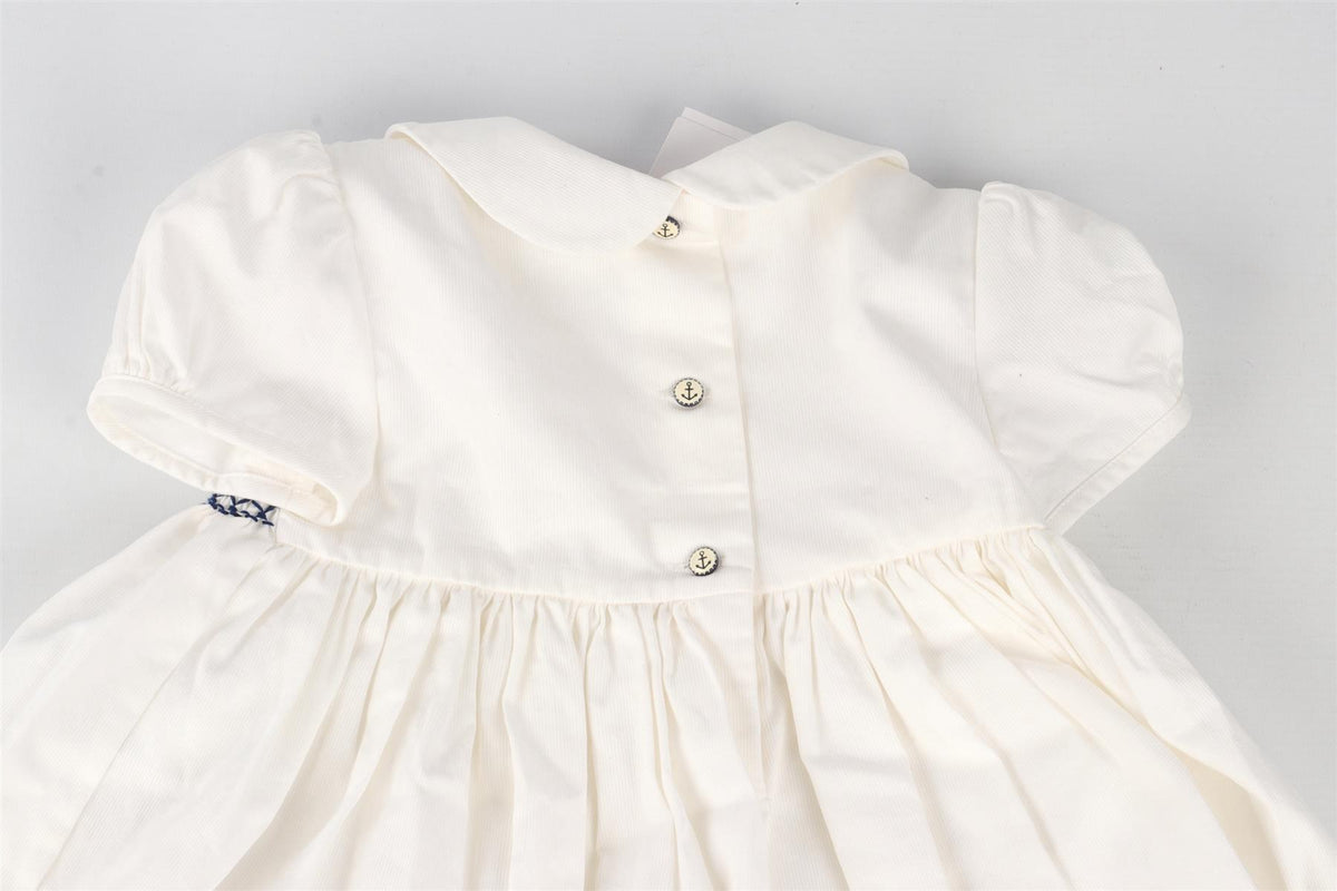 RALPH LAUREN WHITE BABY GIRLS DRESS AND BLOOMERS 18 MONTHS