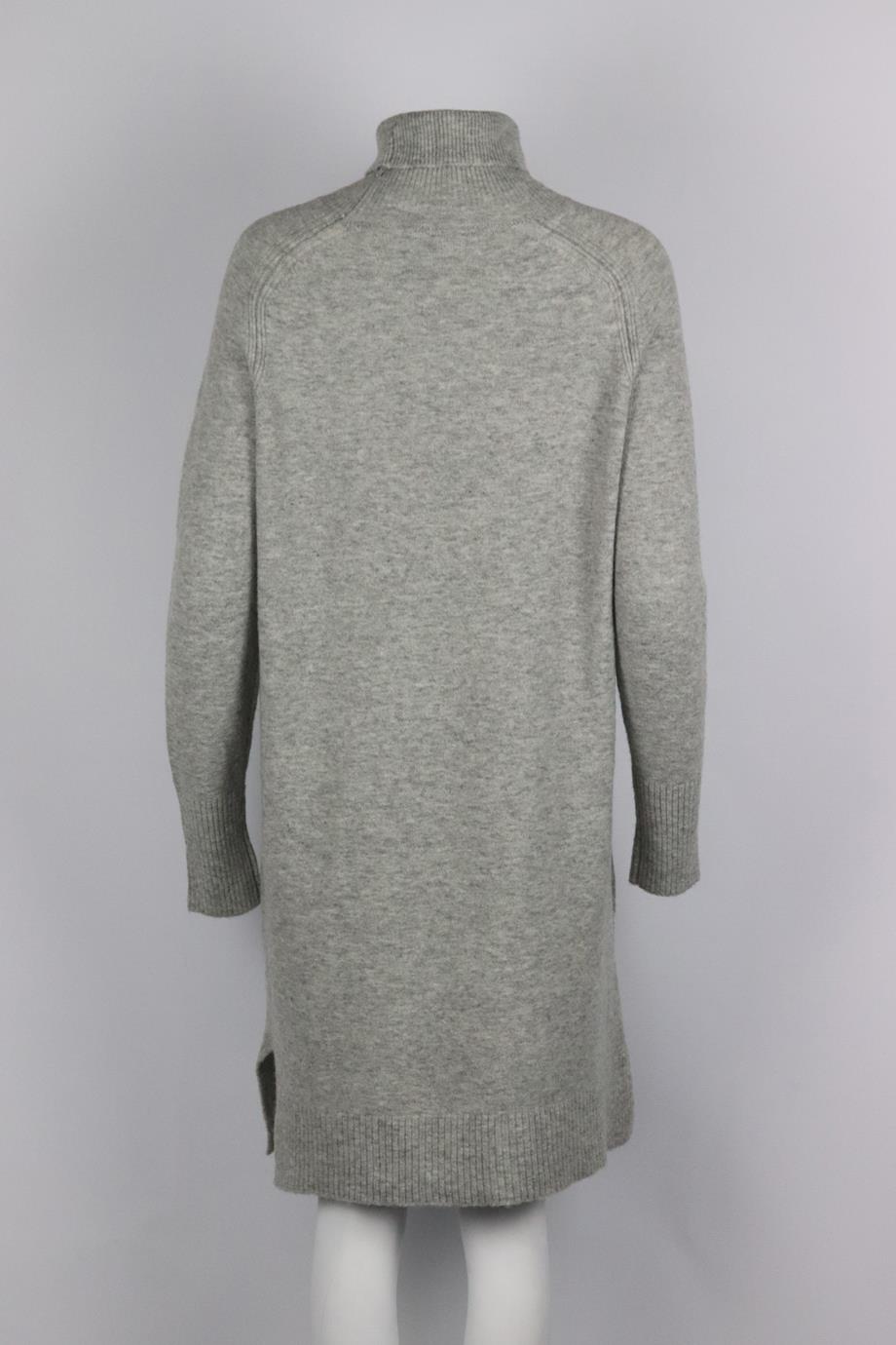 J CREW WOOL AND ALPACA BLEND TURTLENECK MINI DRESS MEDIUM