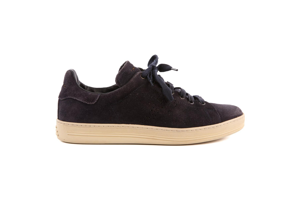 TOM FORD NAVY MEN'S SUEDE SNEAKERS UK 8.5 EU 42.5 US 9.5
