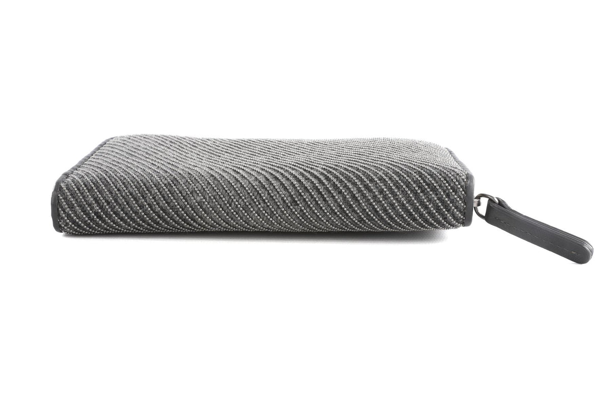 BRUNELLO CUCINELLI GREY LEATHER WALLET