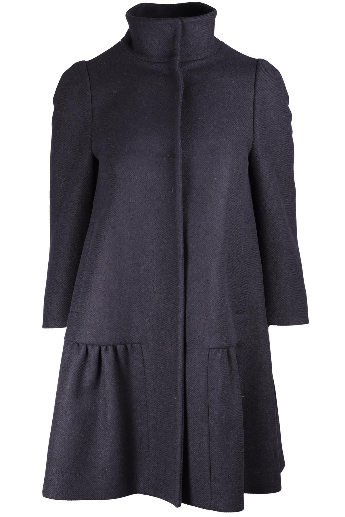 MIU MIU NAVY WOOL COAT IT 36 UK 4