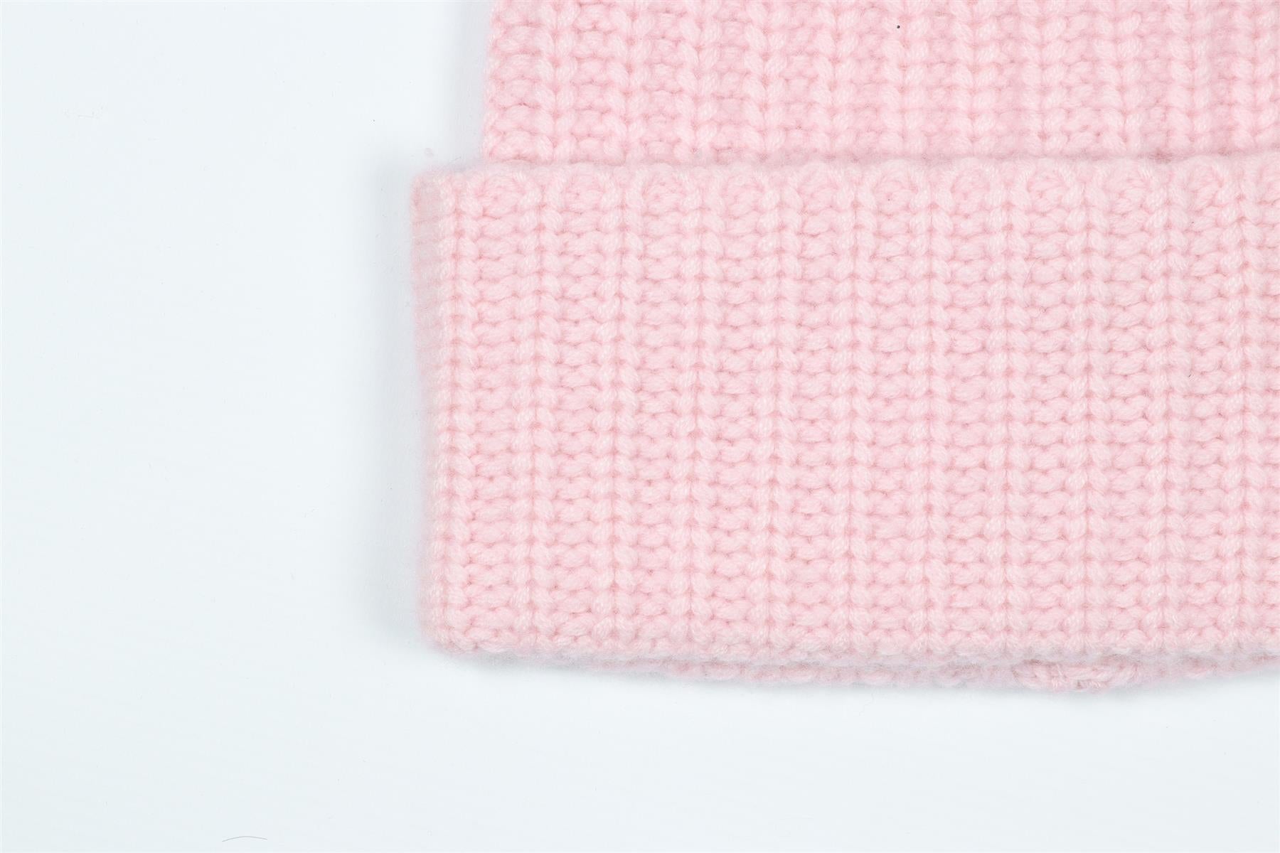 LA LIGNE PINK WOOL BEANIE ONE SIZE