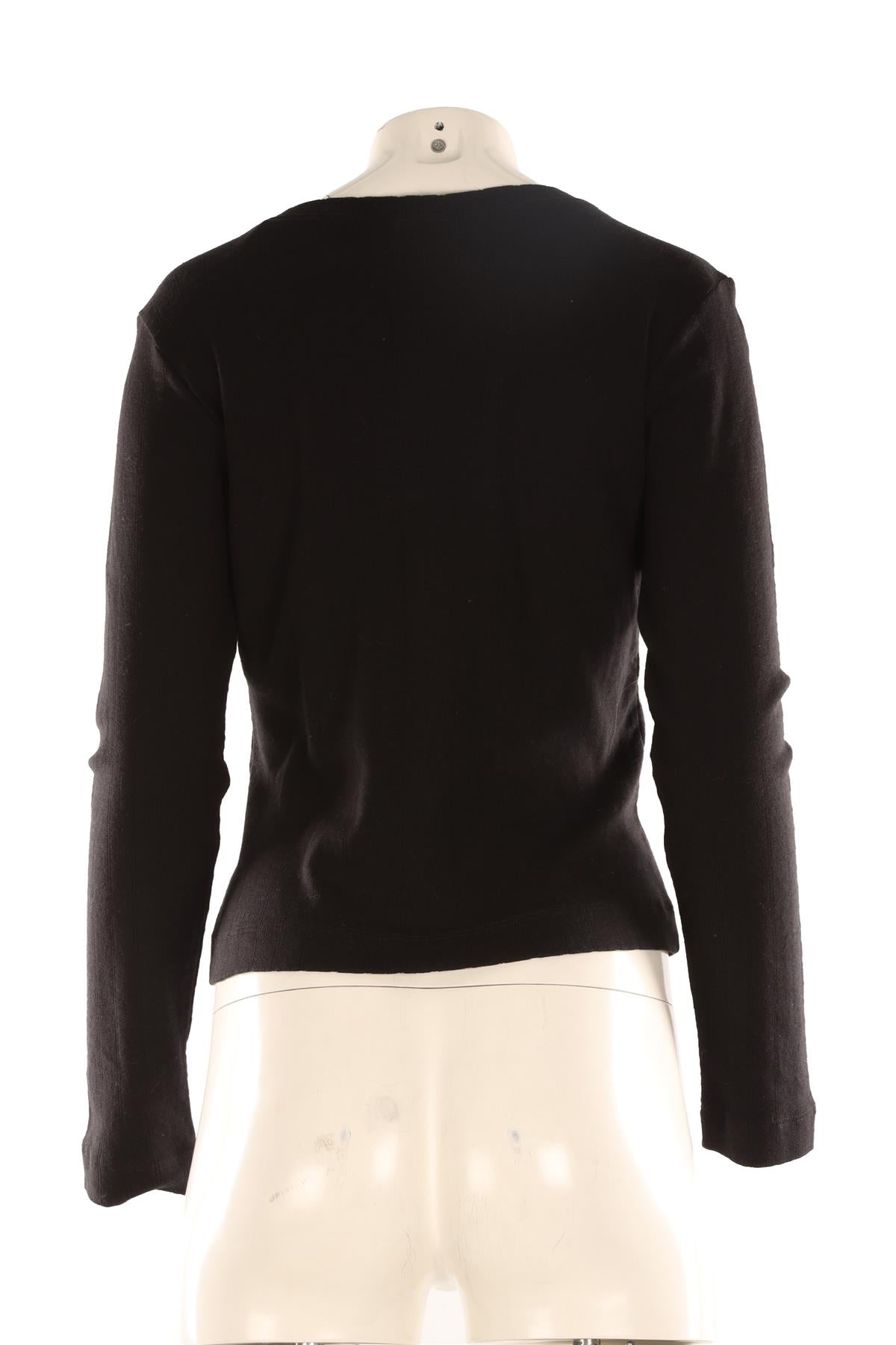 LESET BLACK COTTON CARDIGAN SMALL