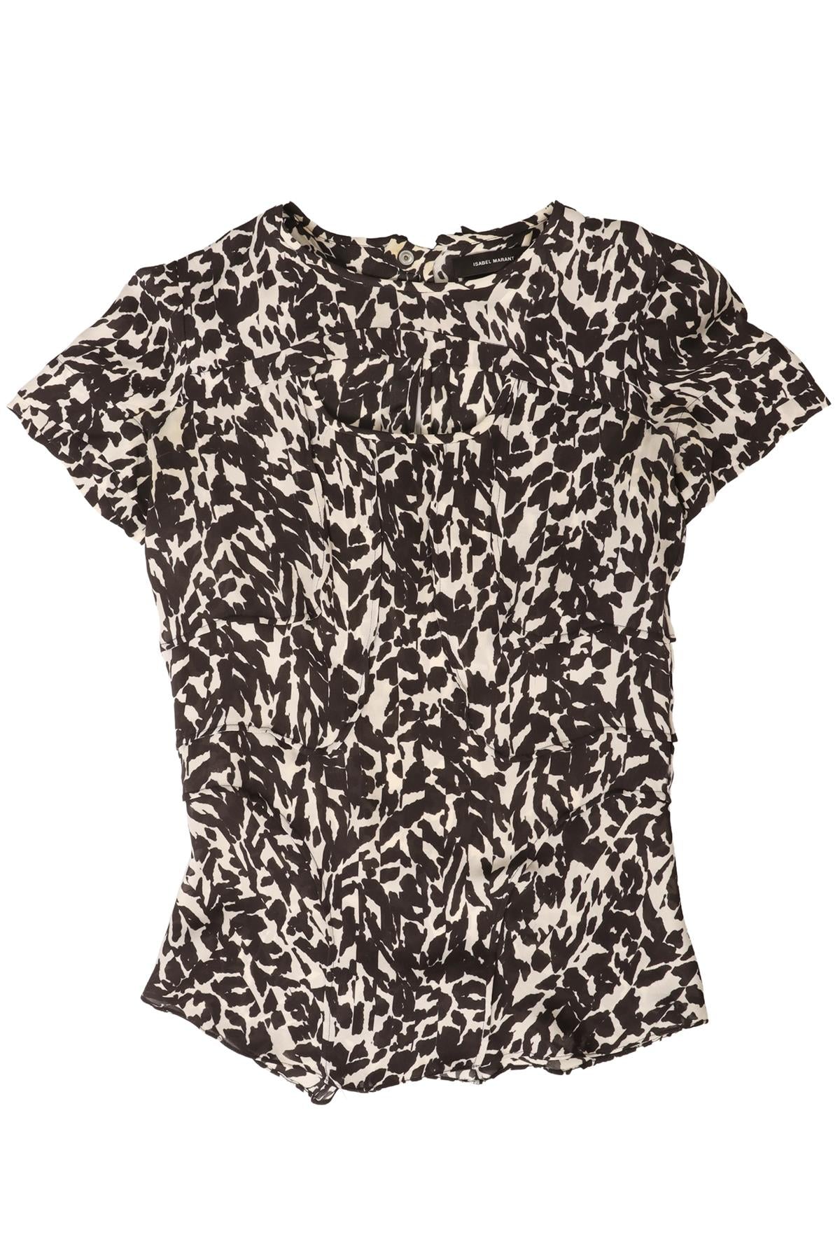 ISABEL MARANT BLACK SILK TOP FR 34 UK 6
