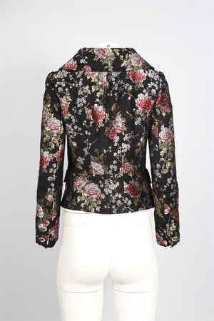 DOLCE & GABBANA BLACK BROCADE JACKET IT 40 UK 8