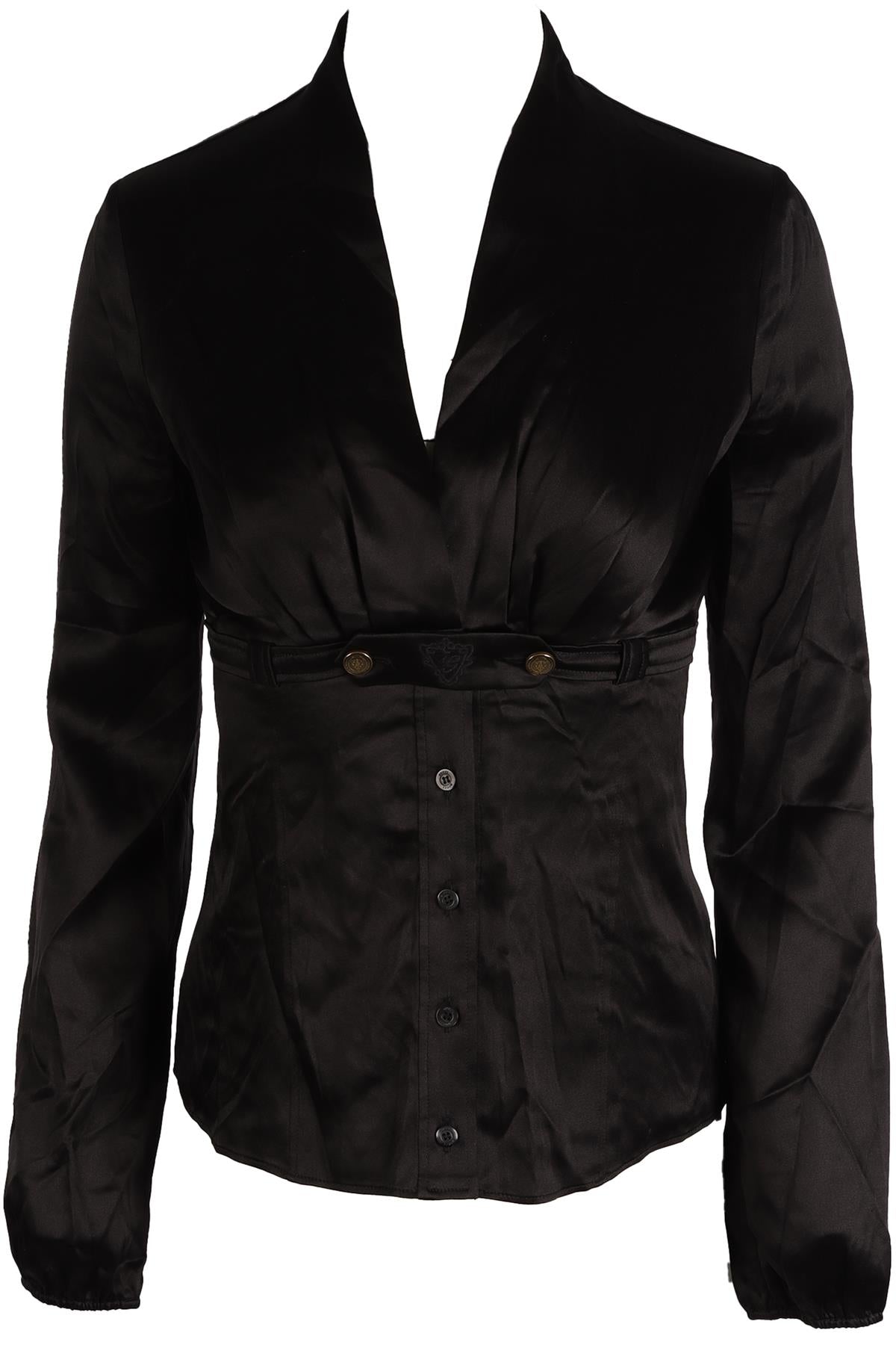 GUCCI BLACK VINTAGE JERSEY TOP IT 38 UK 6